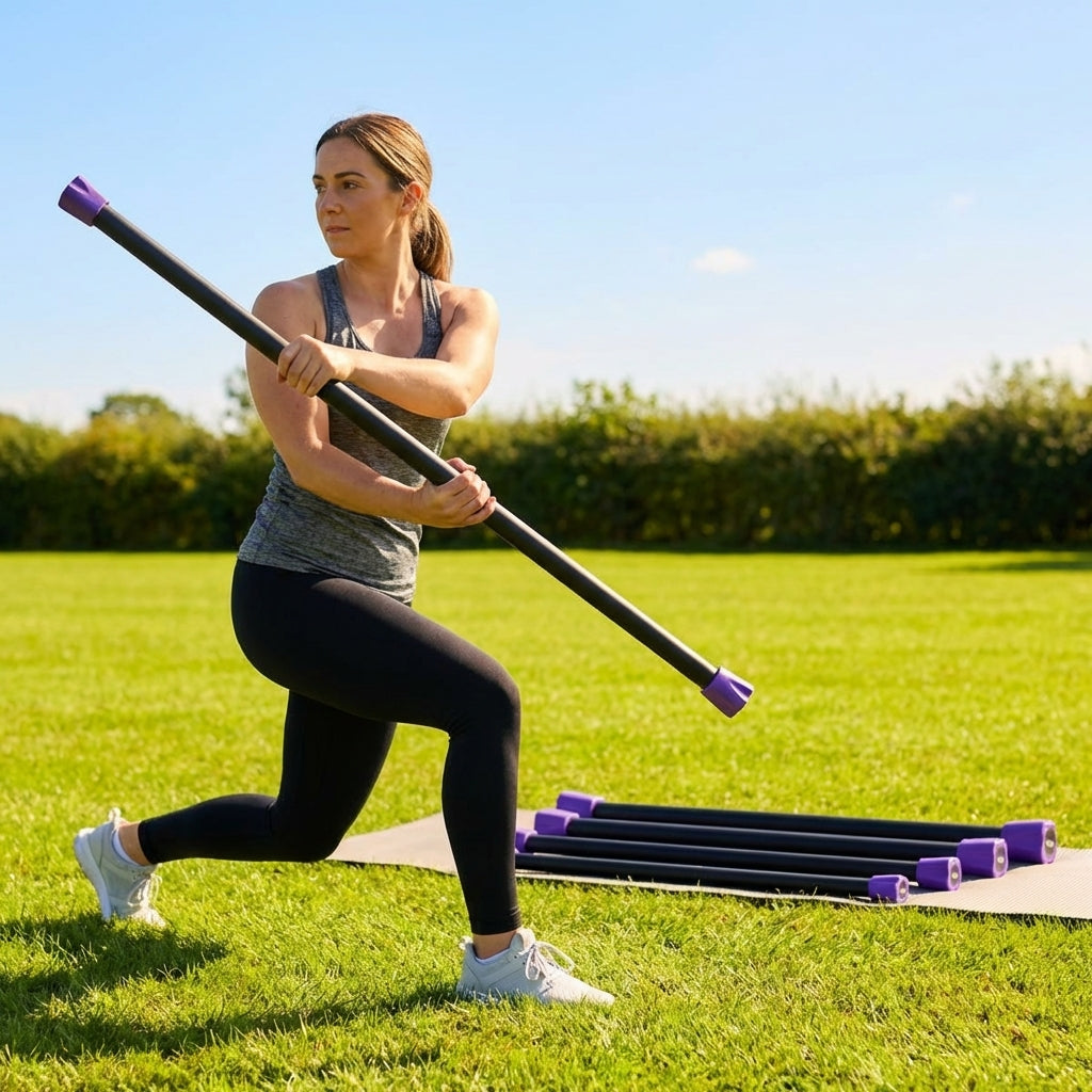 Aerobic weight bar with foam padding for home and gym use