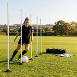 Slalom training poles in vibrant colours for sports practice