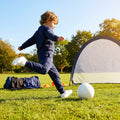Kids' tracksuit bottoms in black and navy, ideal for youth sportswear