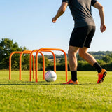 Football training passing arcs made of 34mm PVC