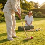 Senior Pro Croquet Set with wooden mallets and coloured balls