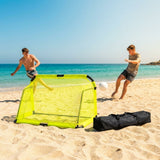 Beach football goal with fluorescent net and aluminium frame