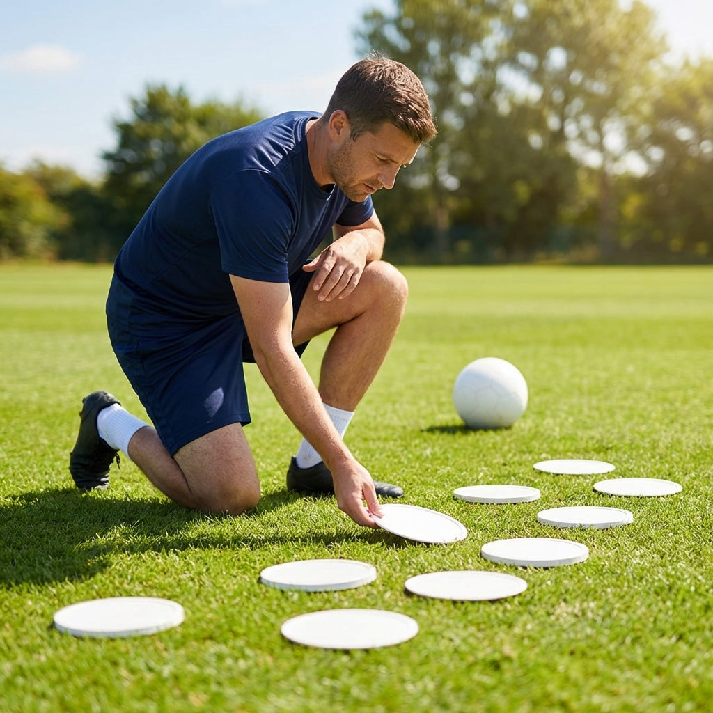 Rubber Flat Disc Markers in multi-colour for training and games