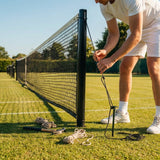 Tennis surround system with netting and poles for home use