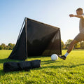 Beach football goal with fluorescent net and aluminium frame
