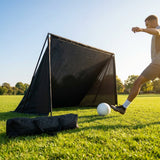 Beach football goal with fluorescent net and aluminium frame