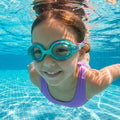 Kids' swimming goggles in vibrant colours with anti-fog and UV protection