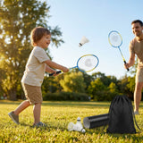 Badminton Racket Set with shuttlecocks and carry bag for club and school use