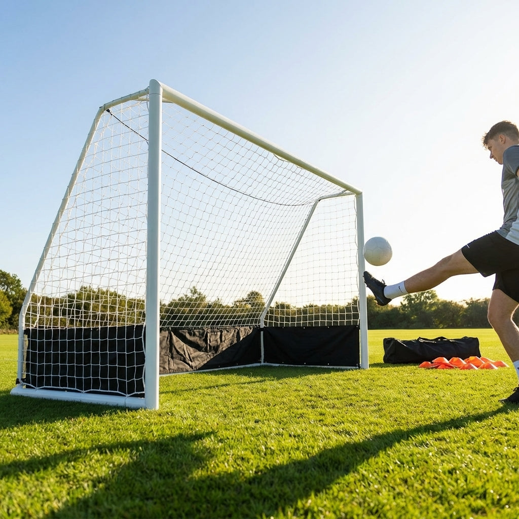Replacement goal nets made from 5-ply knotless polyester in various sizes