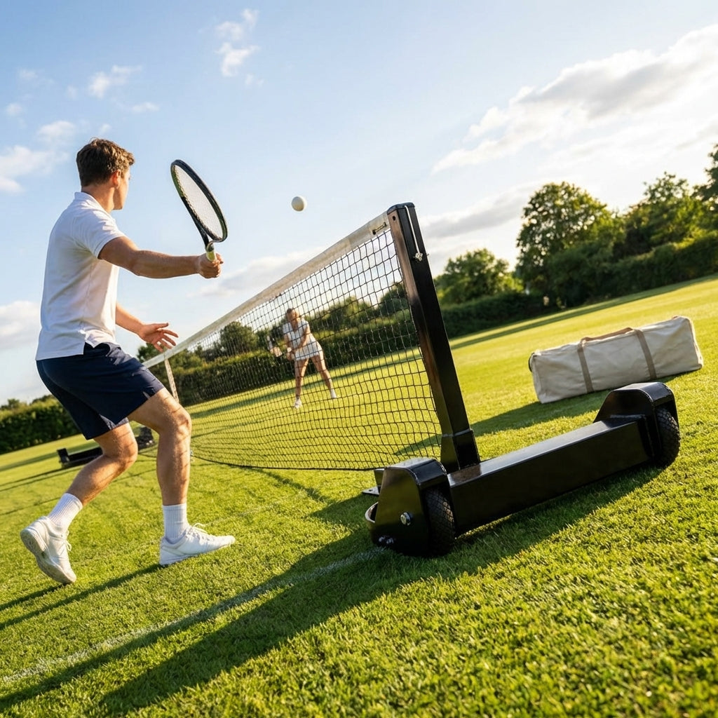 Portable Tennis Net System for all court surfaces