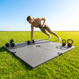 Rubber gym flooring mats available in various colours and thicknesses