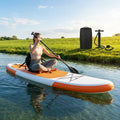 Inflatable paddle board with PVC and EVA deck for flat water and small waves