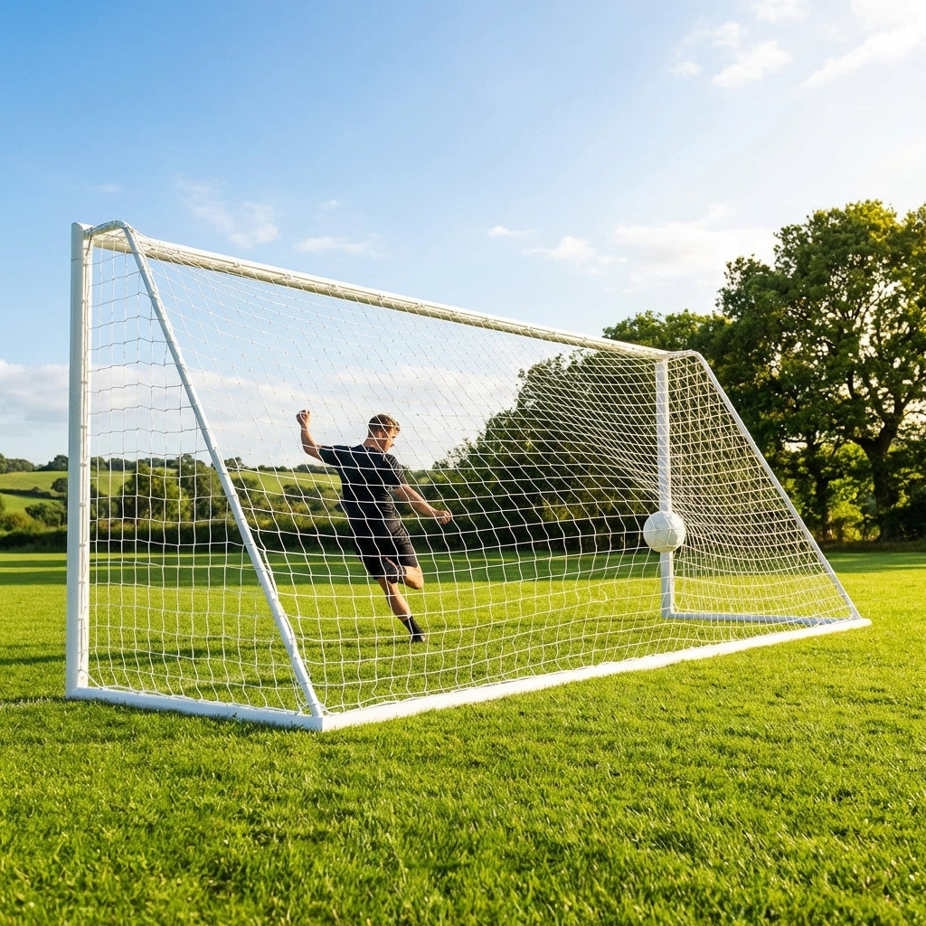 21x7ft football goal with steel frame for schools and parks