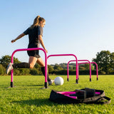 Football training passing arcs made of 34mm PVC