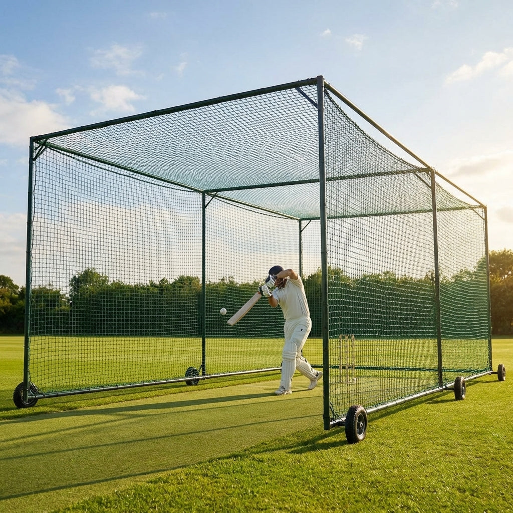 Replacement batting cage net for cricket and baseball made from HDPE