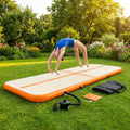 Inflatable gymnastics mat for home and gym use