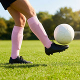 Pre-cut football socks in various sizes and colours for enhanced comfort