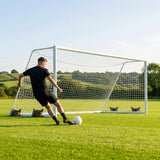 16ft x 7ft aluminium football goal for youth teams