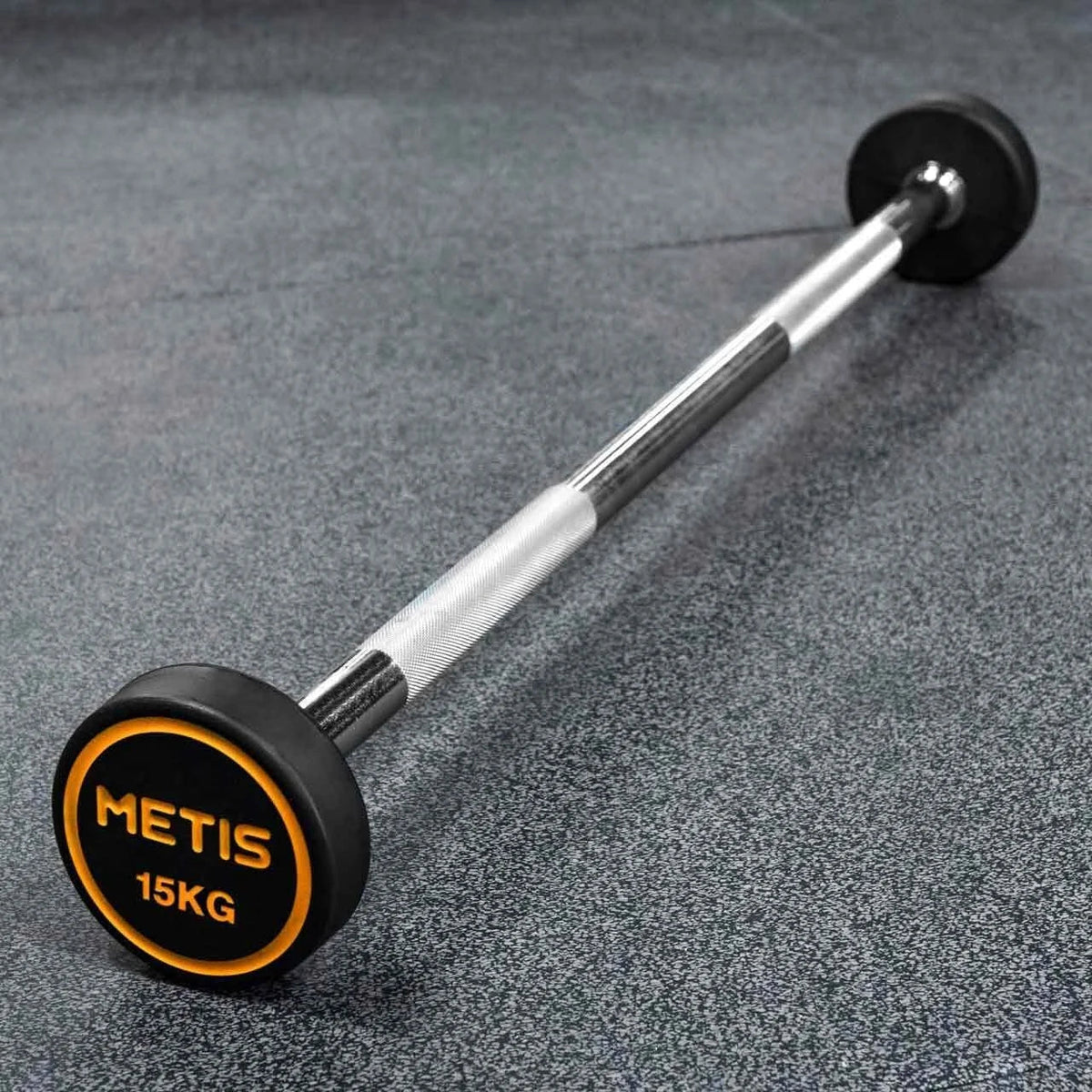 Rubber barbell weights with cast iron core for gym and home use