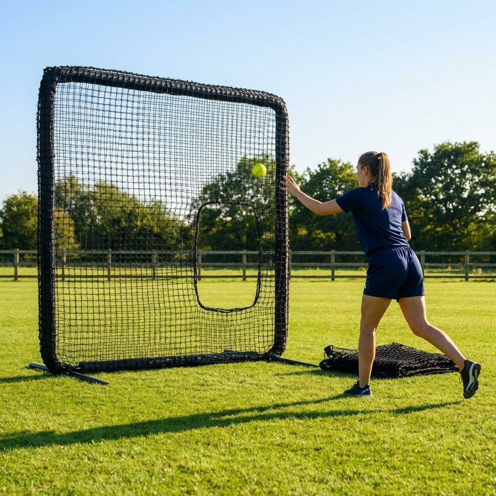 Replacement softball screen net for indoor and outdoor use
