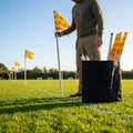 Rugby Corner Flag Set with Fluorescent Flags for Pitch Marking