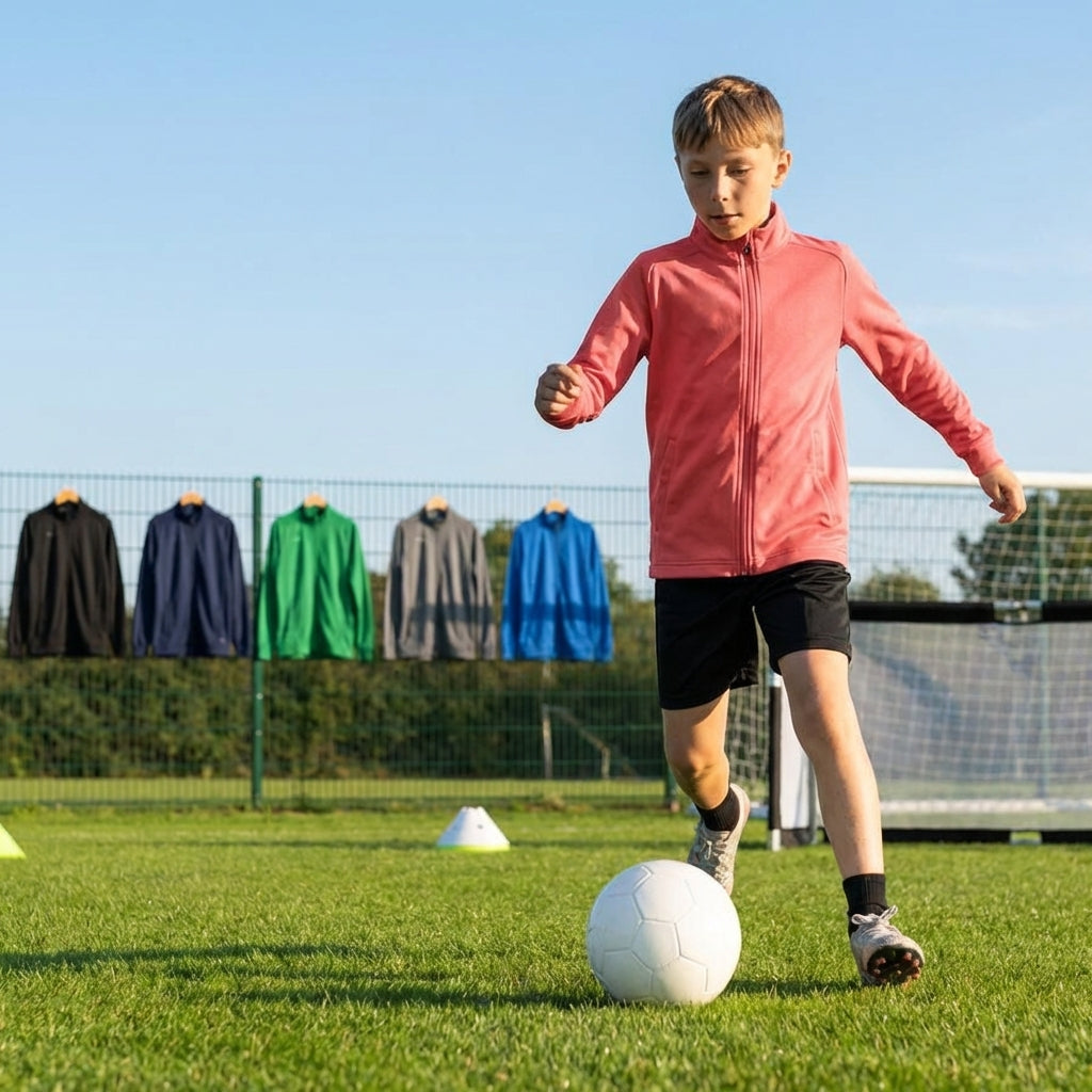Kids' full zip sports jacket for training and casual wear