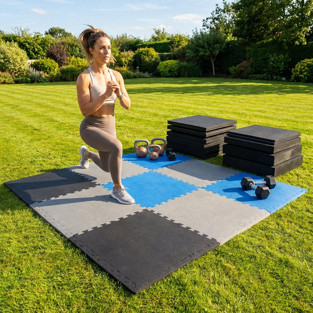 Rubber Gym Flooring Mats in various thicknesses and colours