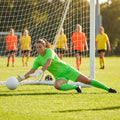Women's Goalkeeper Kit with shirt, shorts, and knee-high socks