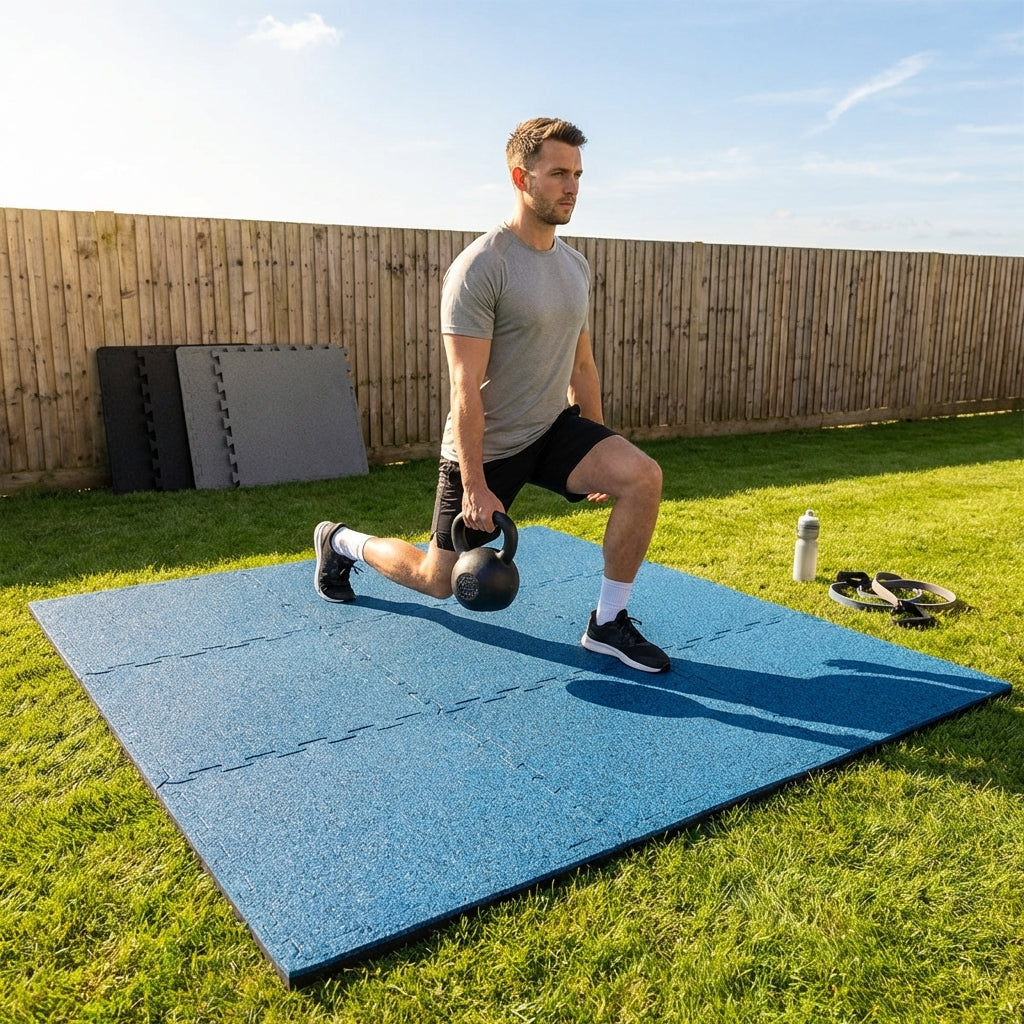 Rubber Gym Flooring Mats in various thicknesses and colours