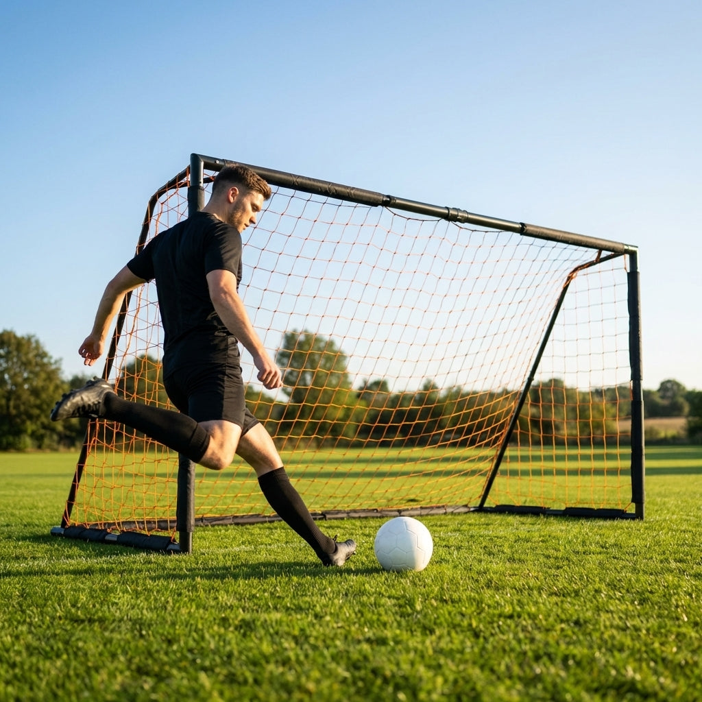 Aluminium Folding Football Goal in various sizes and colours, ideal for training and matches