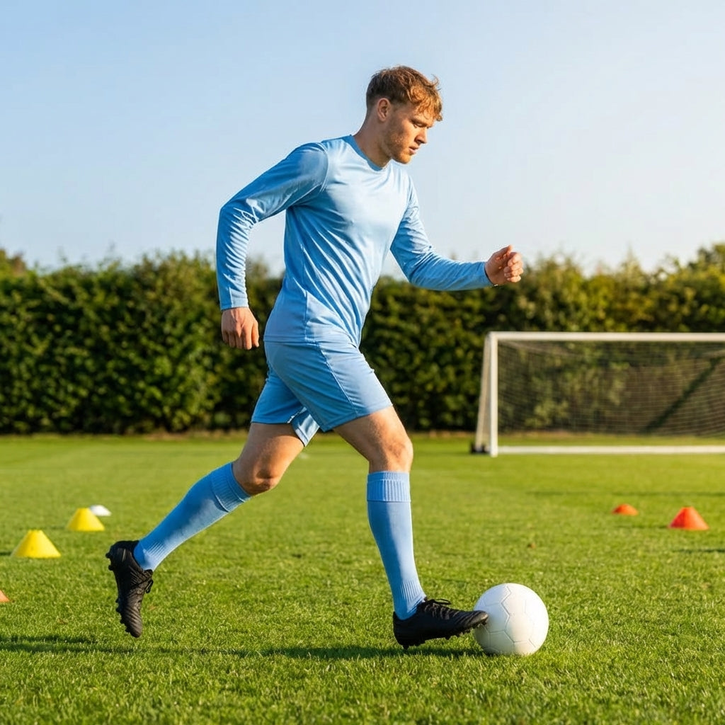 Men's Long Sleeve Football Kit in multiple colours with socks and shorts