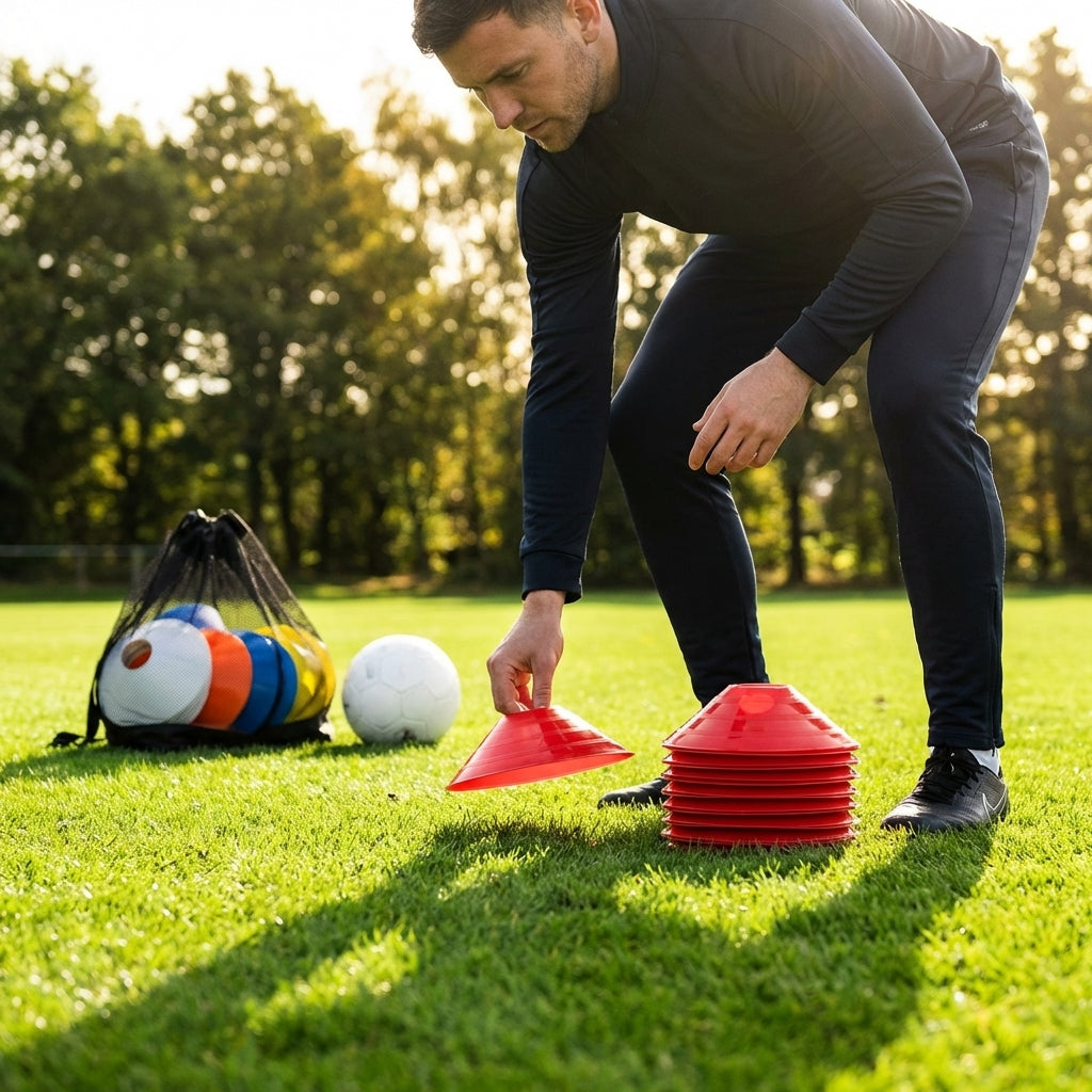 Training cones for sports and agility, durable plastic