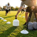 Training marker cones in vibrant colours for sports training