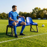 Aluminium sports bench with HDPE seats for indoor and outdoor use