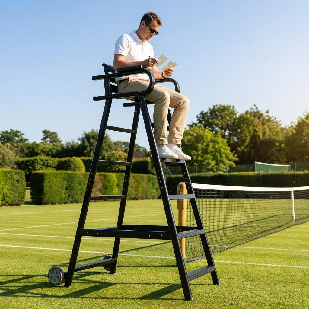 Aluminium Tennis Umpire Chair in Green, Blue, or Black