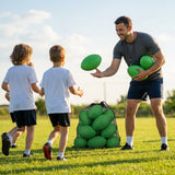 Mini Rugby Balls in Size 2, perfect for junior training, available in Blue, Green, and Pink