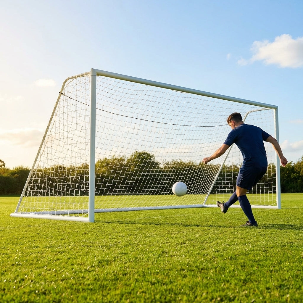 Steel football goal 24ft x 8ft for outdoor use