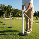 Freestanding Plastic Post & Chain Barrier Set for crowd control