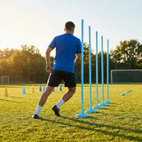 Slalom training poles in vibrant colours for sports practice