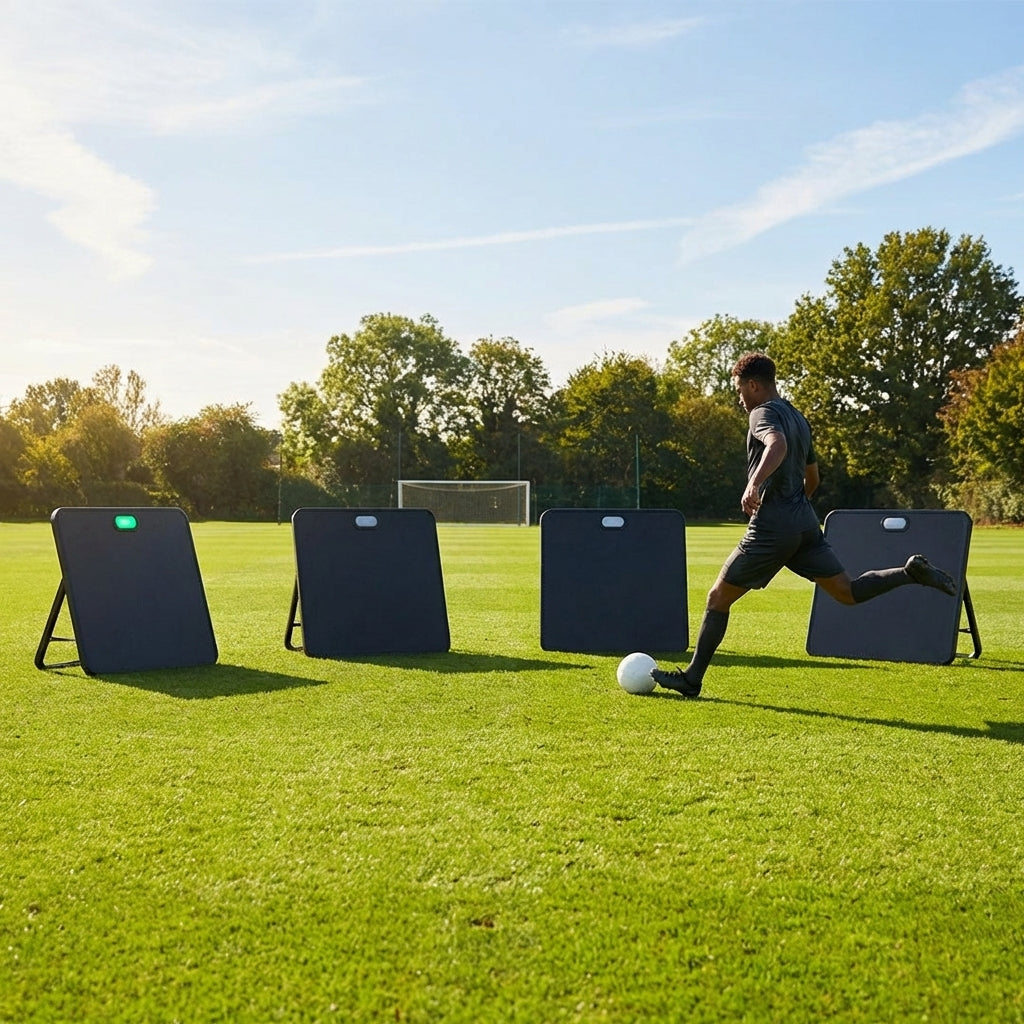 Interactive rebound boards for football training with advanced features
