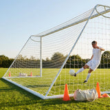 Multi-colour football goal nets for full-size goals