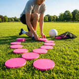 Vibrant flat disc markers for sports training