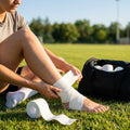 Elastic Adhesive Bandage Tape – Black/White – Cotton Spandex – Sports & Physio Use