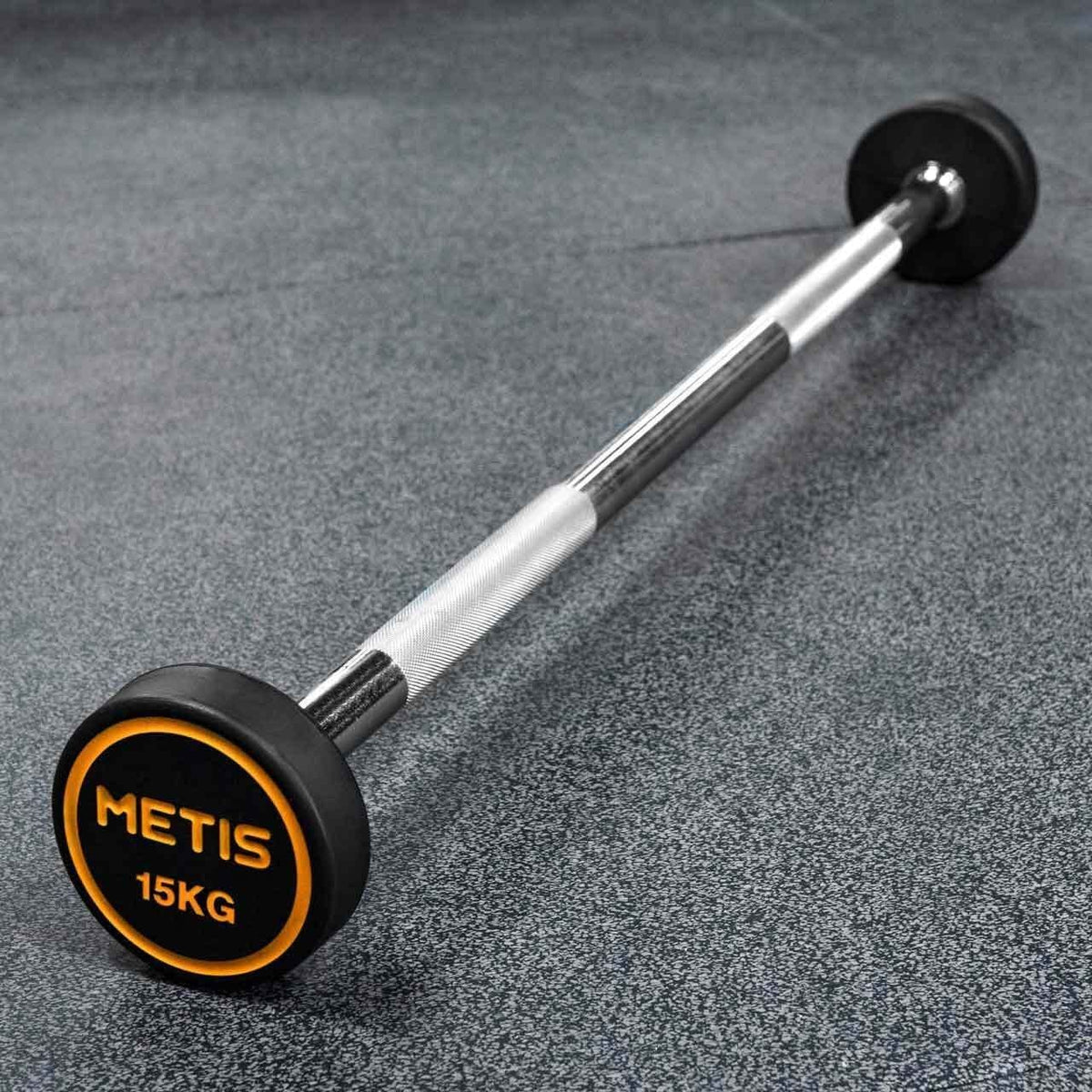 Rubber barbell weights with cast iron core for gym and home use