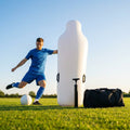 Inflatable football mannequins available in multiple sizes for training use