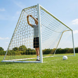 Football goal nets 24 x 8 ft, durable HDPE for clubs and schools