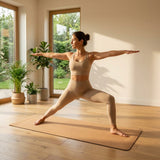 Cork Yoga Mat with Natural Rubber Base for Yoga and Pilates