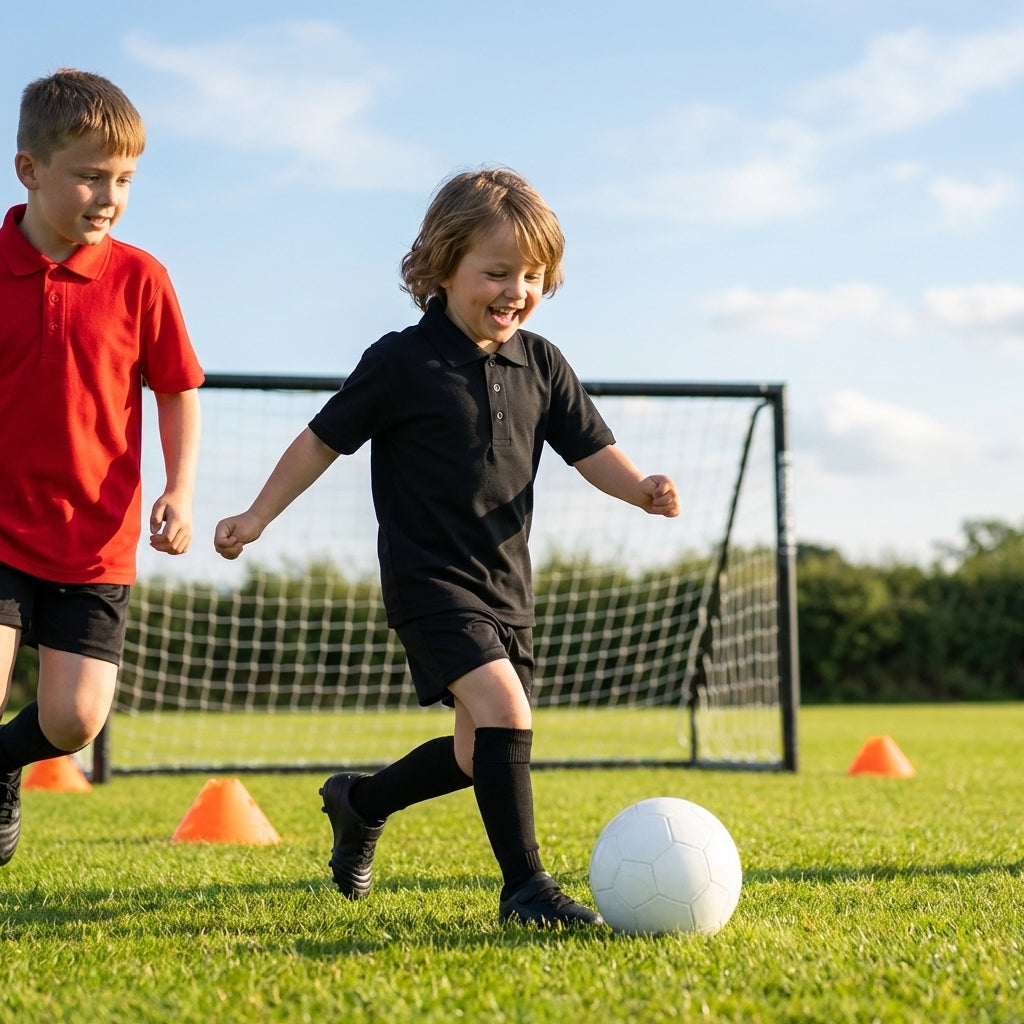 Kids' sports polo shirt in various colours for ages 5-10