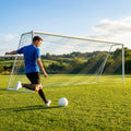 Football goal nets 24 x 8 ft, durable HDPE for clubs and schools