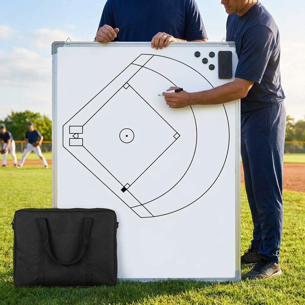 Double-sided coaching board with aluminium frame and accessories